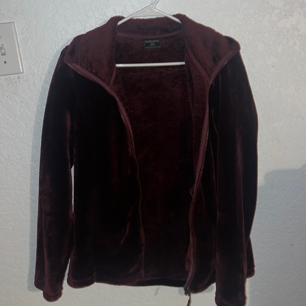 Super soft faux fur zip up jacket